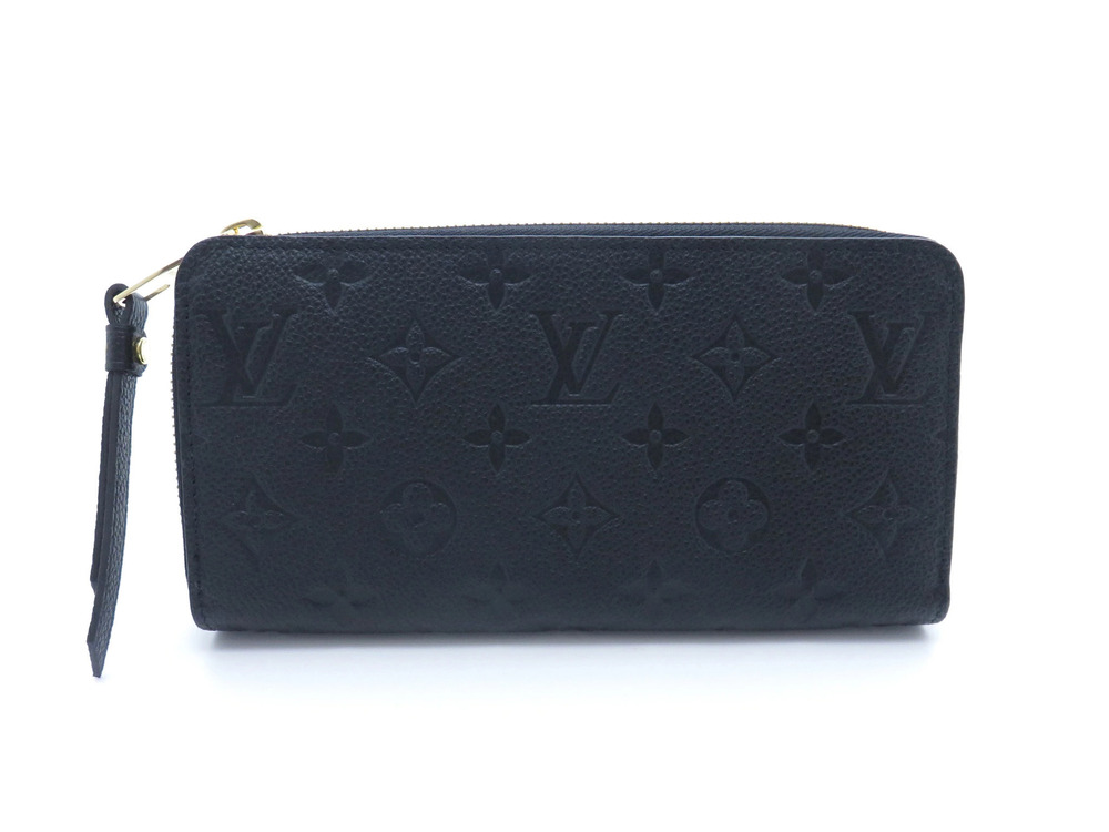 LOUIS VUITTON Zippy Wallet Monogram Empreinte Noir Black